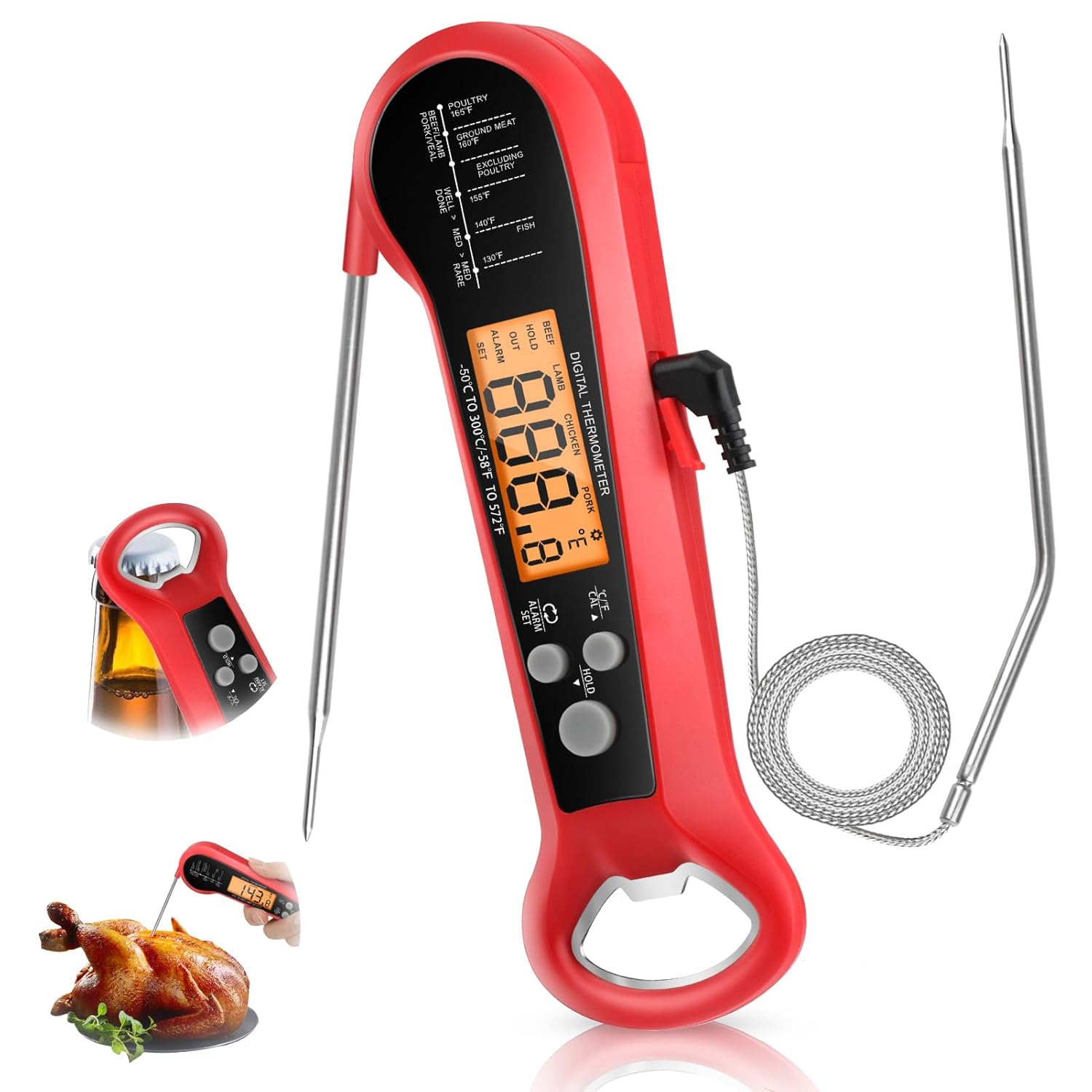 Thermometer Digital - Termometer Daging Digital Profesional Tahan Air