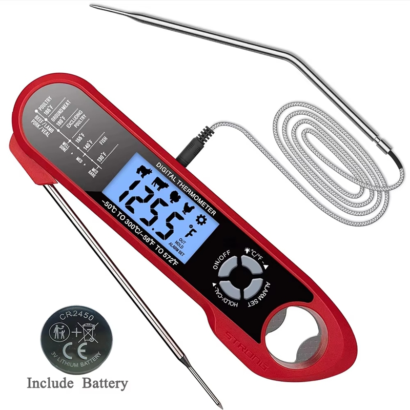 Thermometer Digital - Termometer Daging Digital Dual-Probe, Termometer Dapur