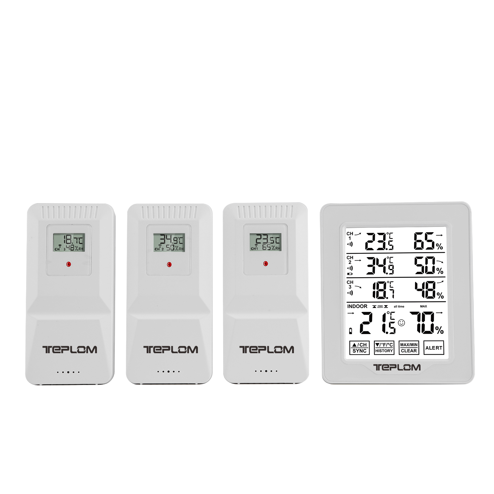 Thermometer Digital - Termometer Higrometer Digital Nirkabel 3-In-1 untuk
