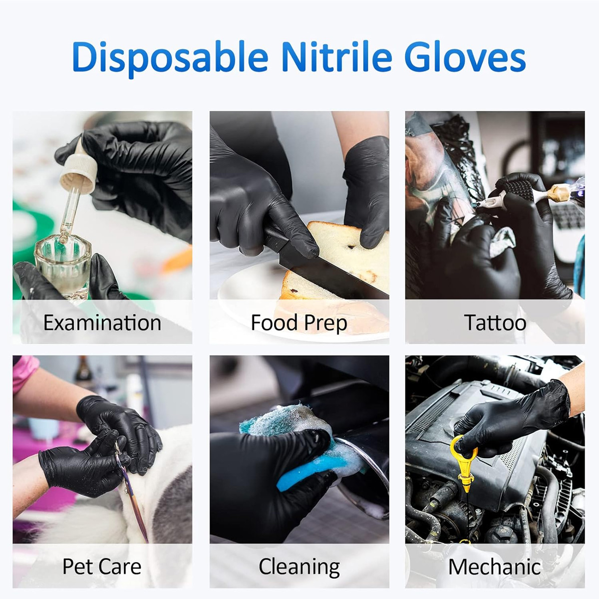 Sarung tangan nitril hitam sek - Medical Gloves ulasan dan harga