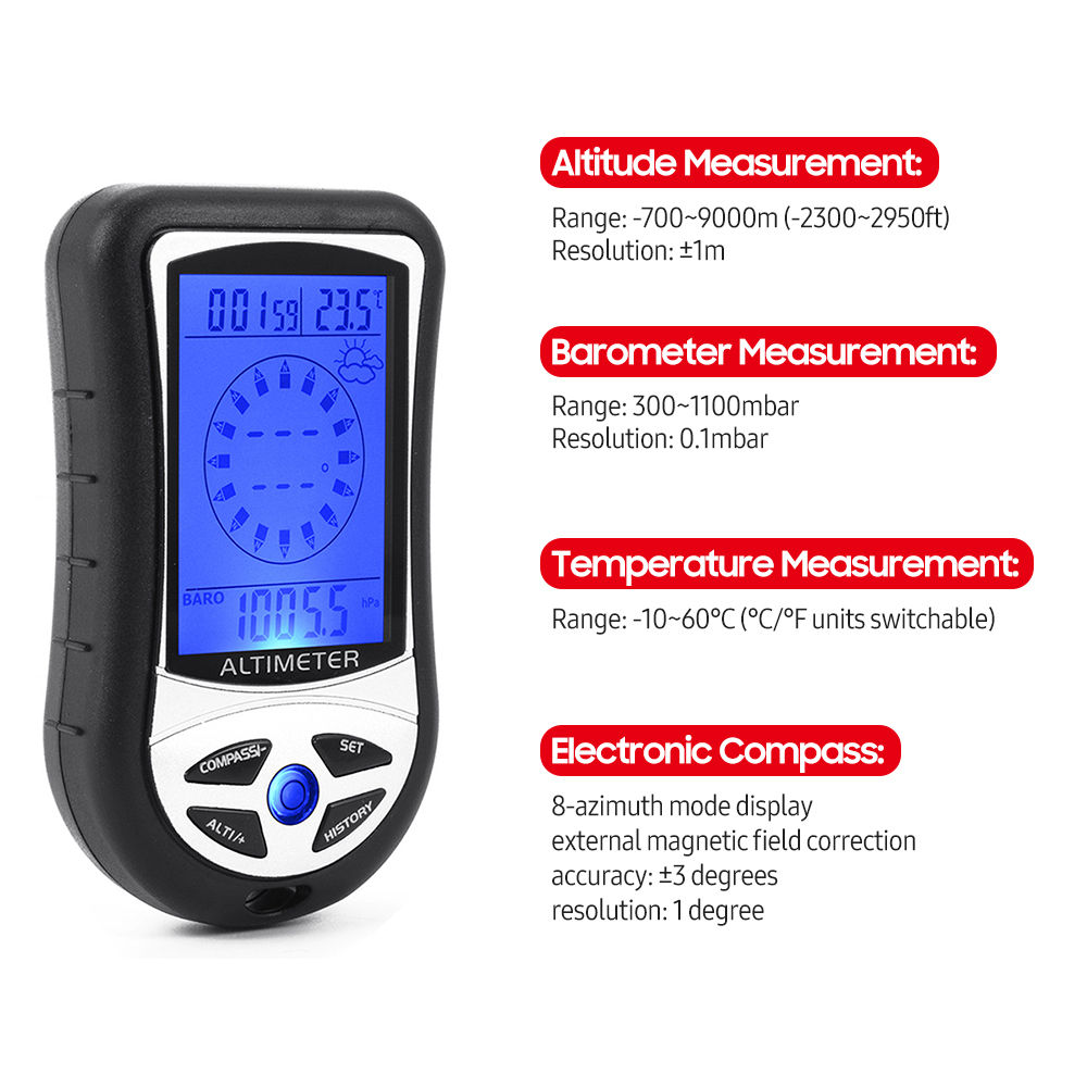Altimeter Elektronik Multifung - Thermometer Digital ulasan dan harga