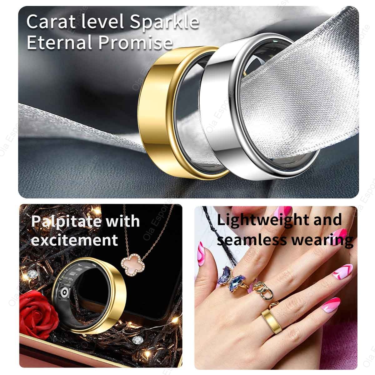 Cincin Pintar Paduan Titanium, - Blood Pressure Monitor ulasan dan harga